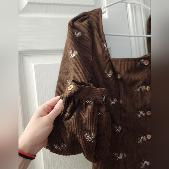 💌Brown Corduroy Dress - Picture 4 of 4